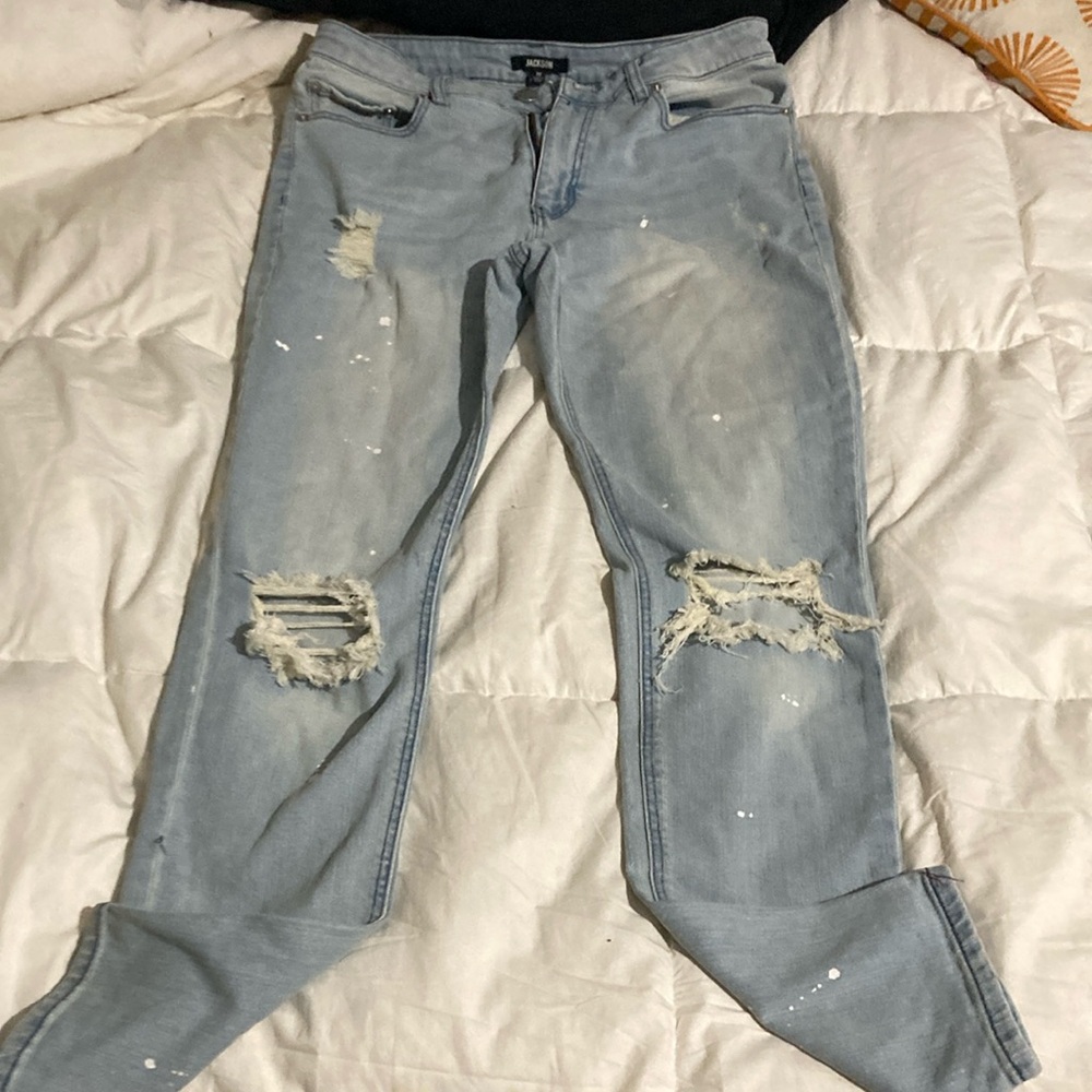 Distressed Light Blue Women's Jeans
